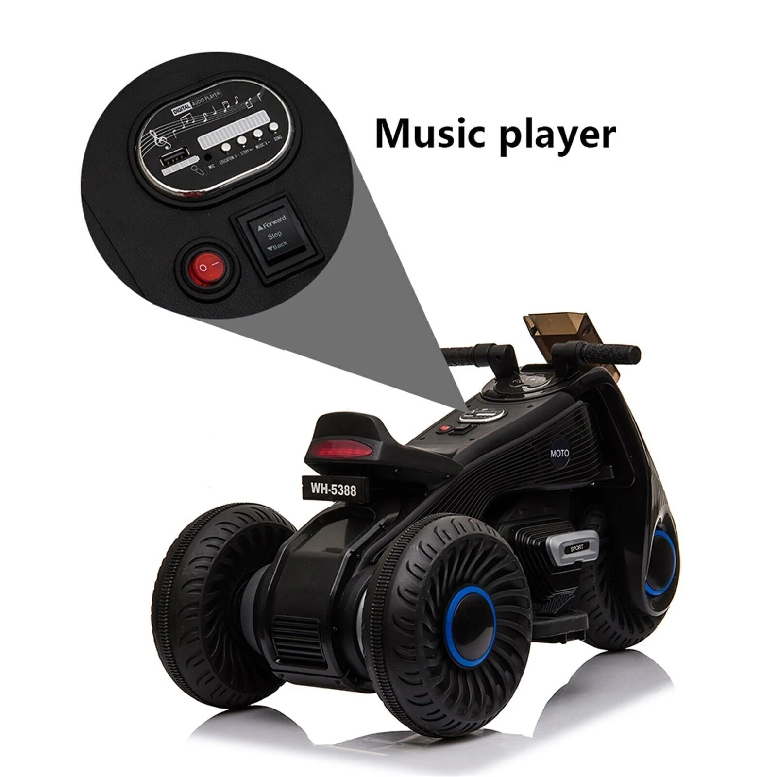 MP3 Kids Electric Motorcycle with Training Wheels - Perfect for Little Riders! - Image 12