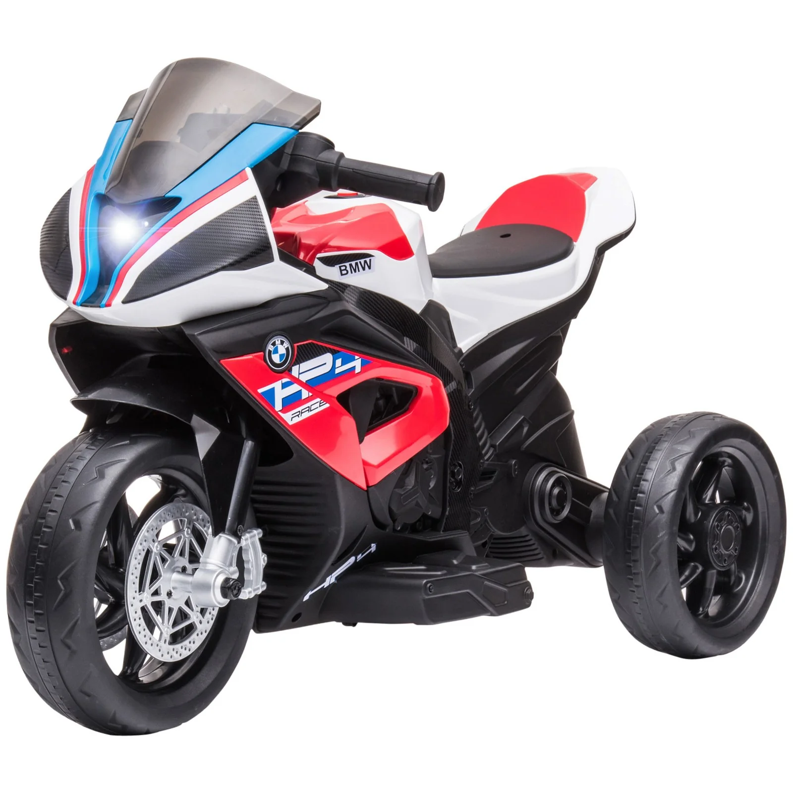 Red Battery-Powered Multi-Terrain Ride-On Motorbike for Kids - Image 4