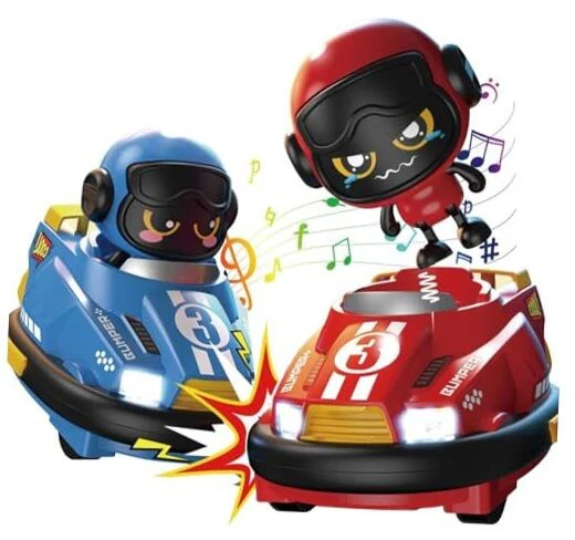2-Pack Multiplayer Remote Control Bumper Cars with Ejection Doll