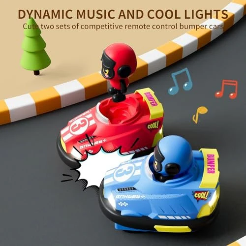 2-Pack Multiplayer Remote Control Bumper Cars with Ejection Doll - Image 5