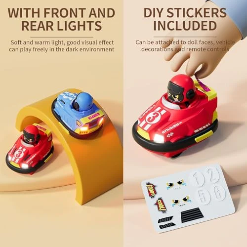 2-Pack Multiplayer Remote Control Bumper Cars with Ejection Doll - Image 7