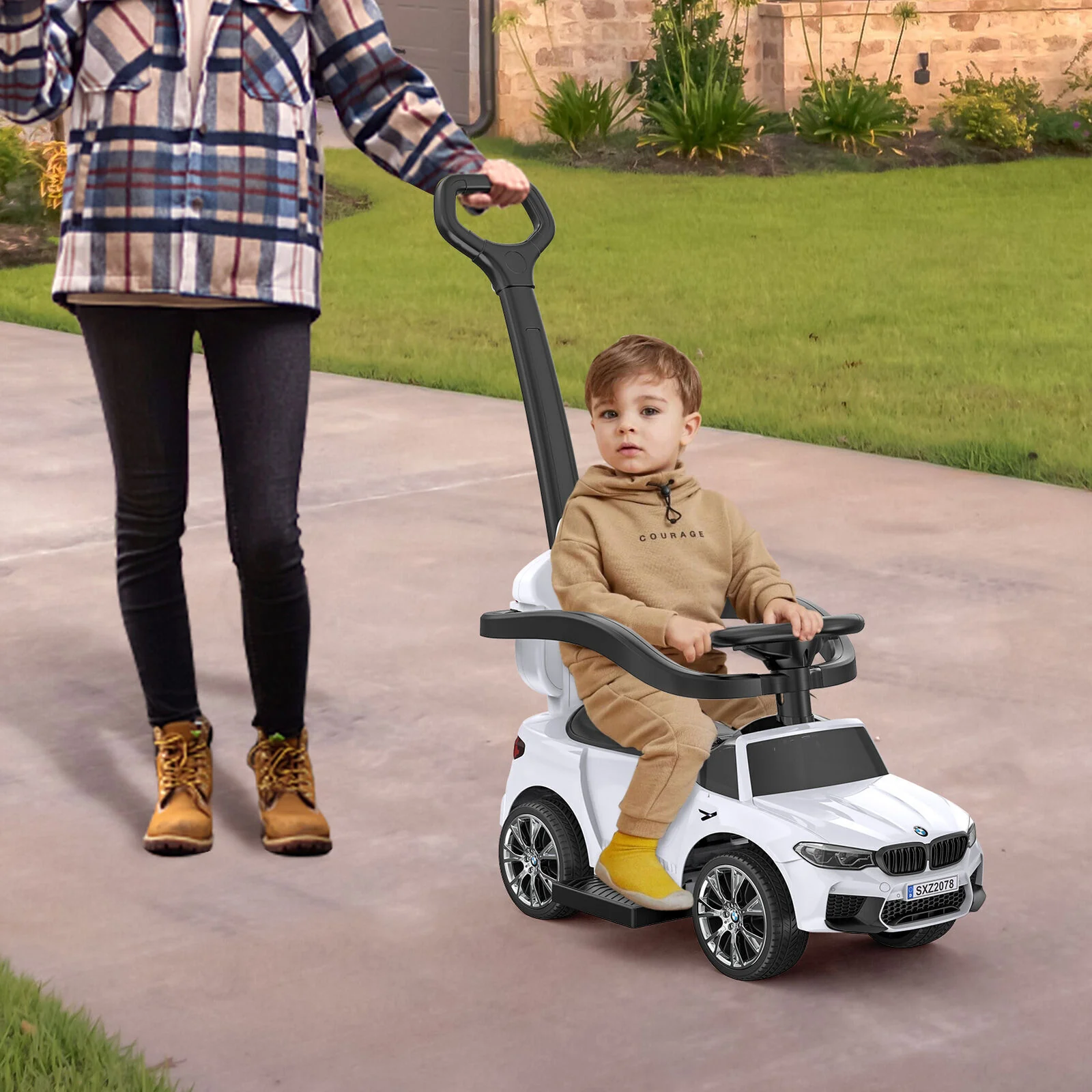Music-Infused Ride-On Car with Safety Bar for Toddlers and Kids - Image 16