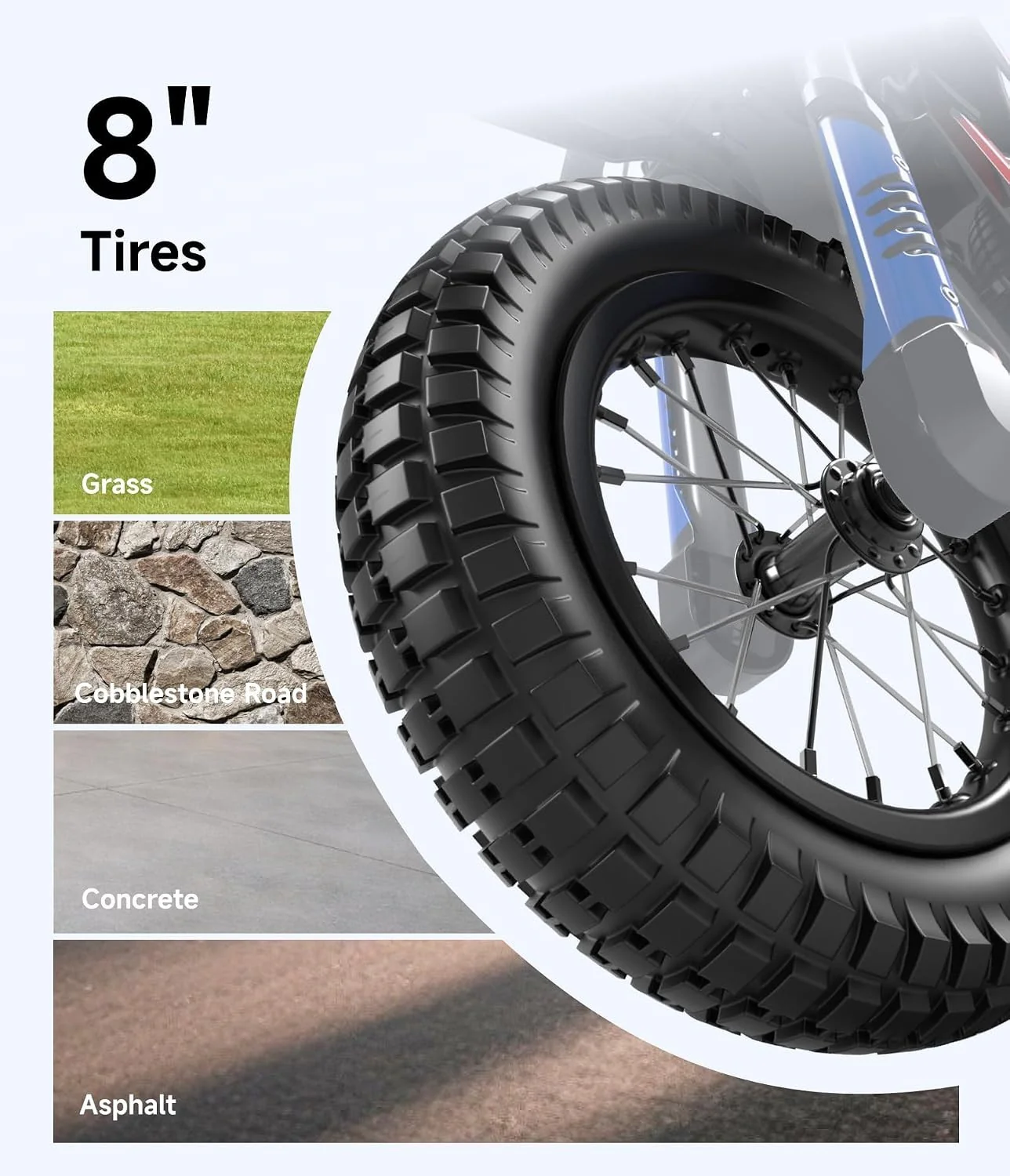 NAVEE Cyber X Pro Children's Electric Dirt Bike 36V 350W 15.5MPH 9-Mile Capability - Image 6