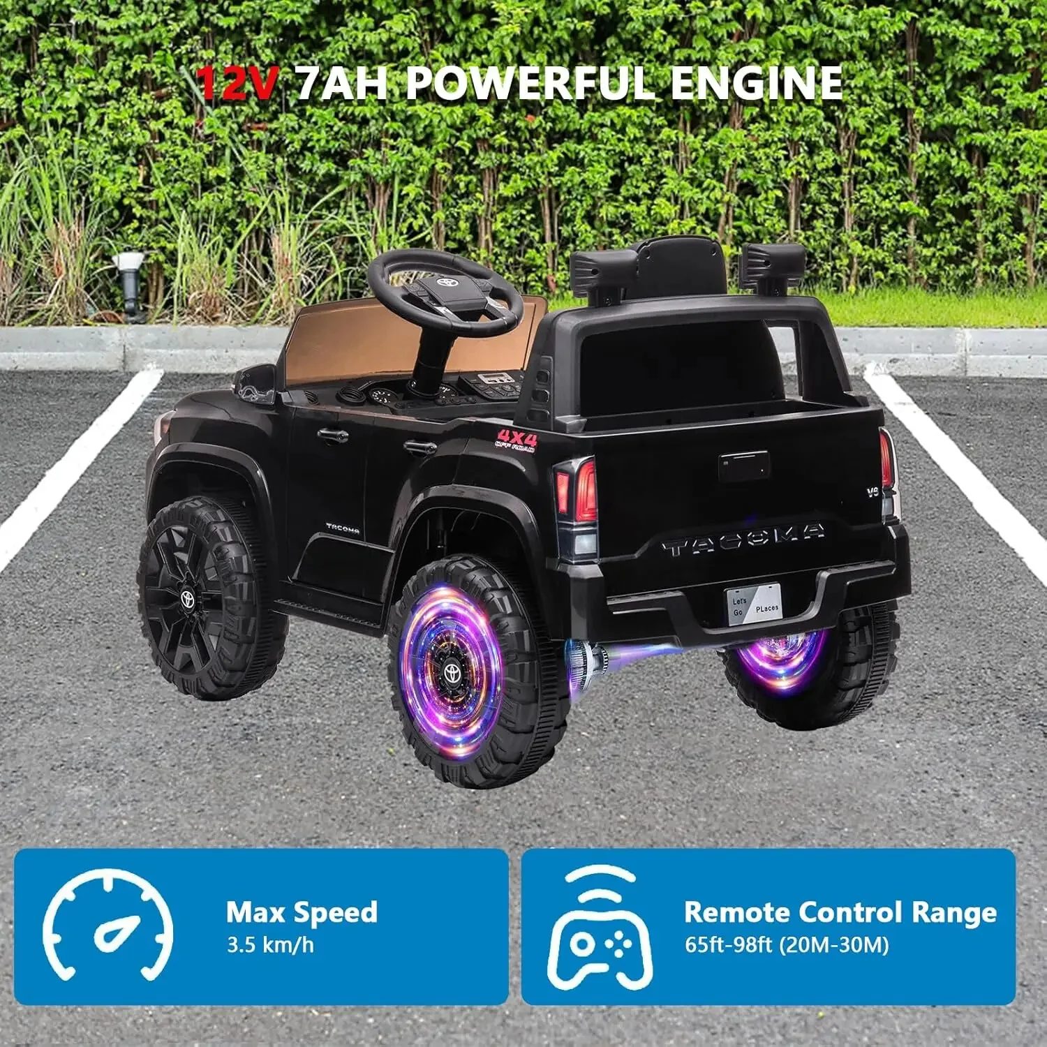 12V Kids Electric Ride-On Truck Toy with Remote Control and Safety Belt - Image 17