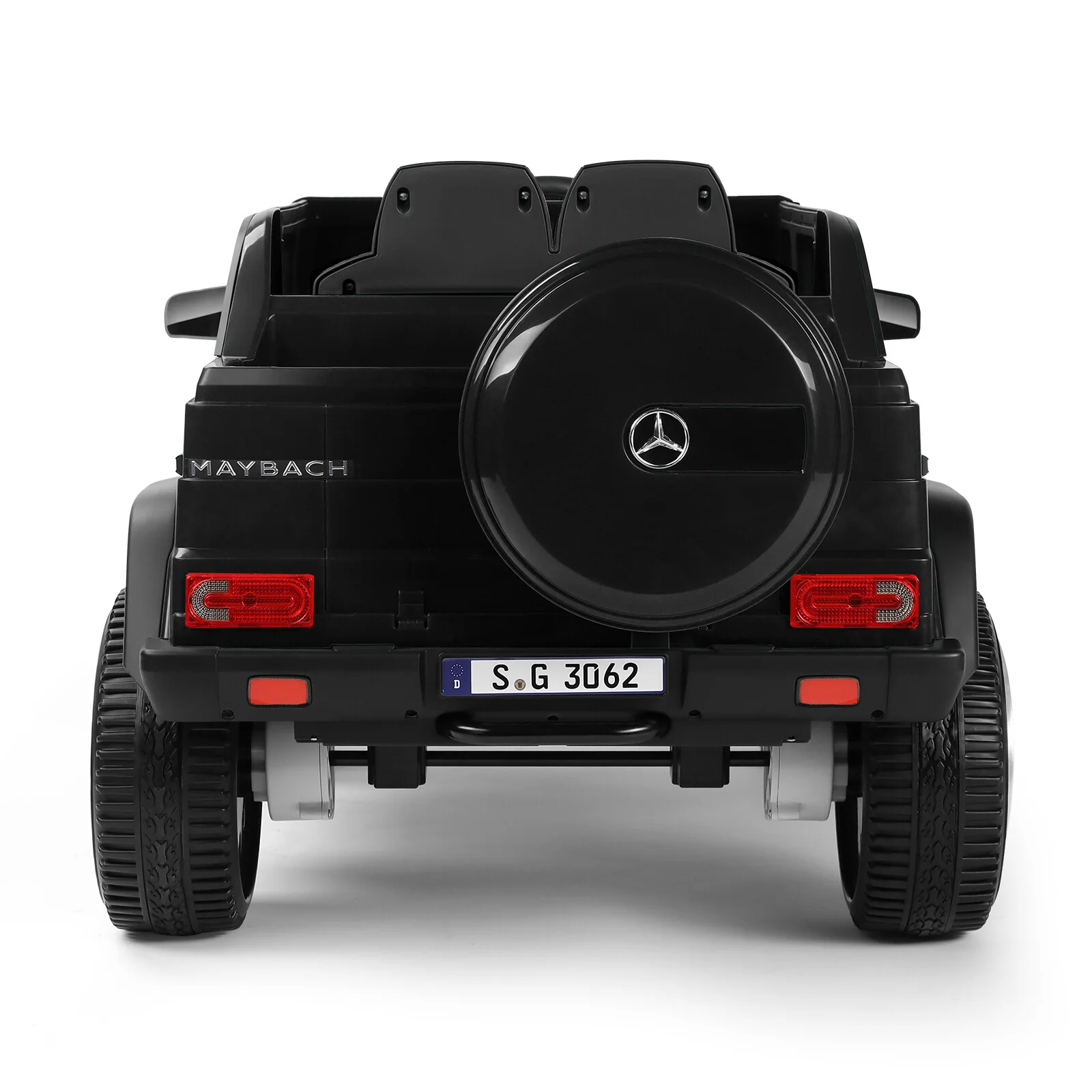 12V Electric Kids Ride-On Car with LED Lights and Music Remote Control, Black - Image 16