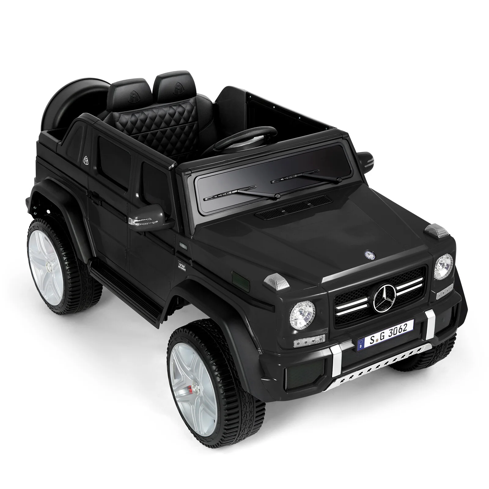 12V Electric Kids Ride-On Car with LED Lights, Music, and Remote Control – Black Mercedes-Benz Style - Image 13