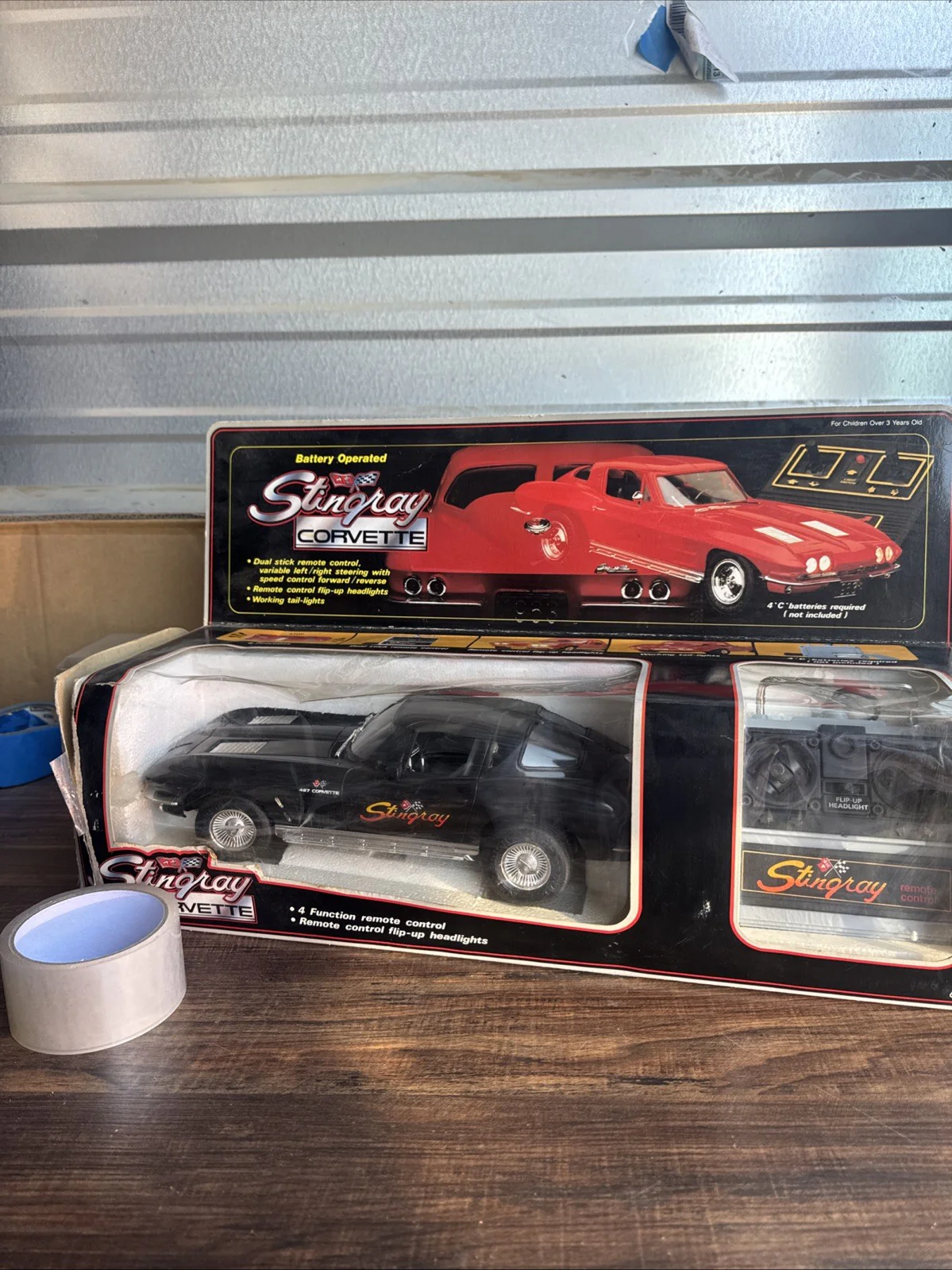 New Bright 1963 Corvette Stingray Battery-Operated Model in Original Packaging - Image 12
