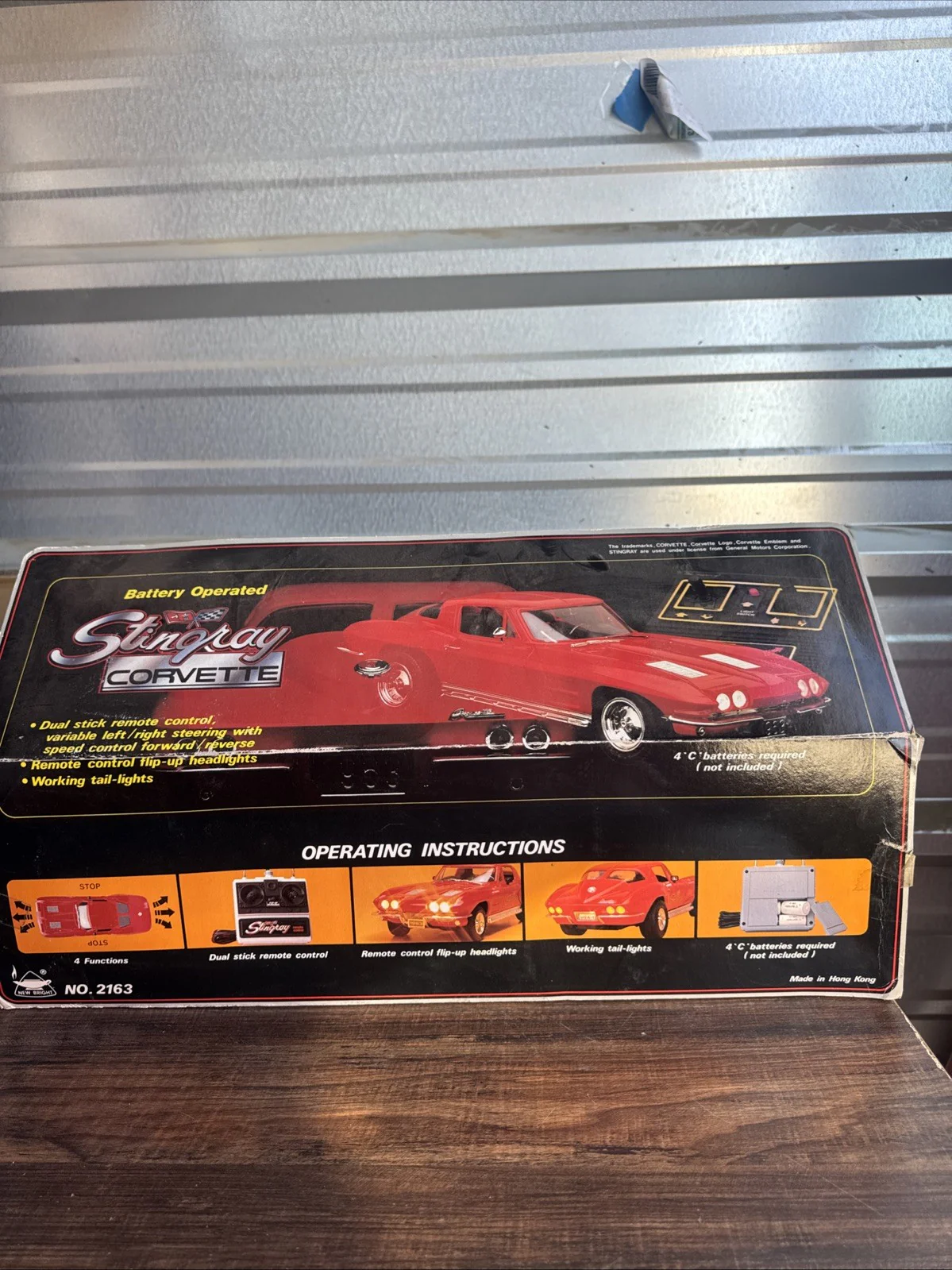 New Bright 1963 Corvette Stingray Battery-Operated Model in Original Packaging - Image 7
