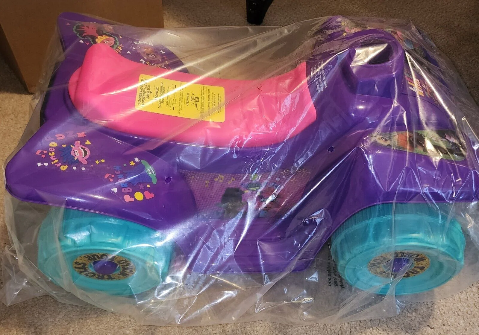 New Dynacraft Trolls Dreamworks 6V Battery-Powered Little Quad ATV for Kids - Image 2