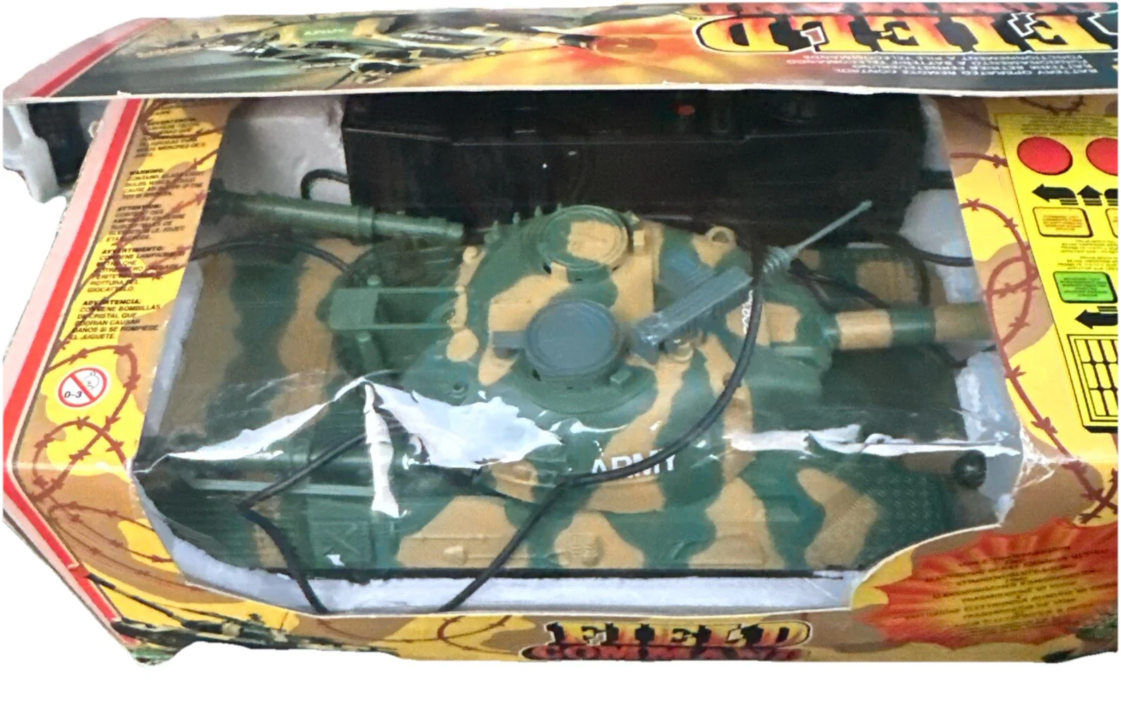 Echo Field Command Army Tank Toy - Vintage 1985 Battery-Powered Remote Control - Image 2