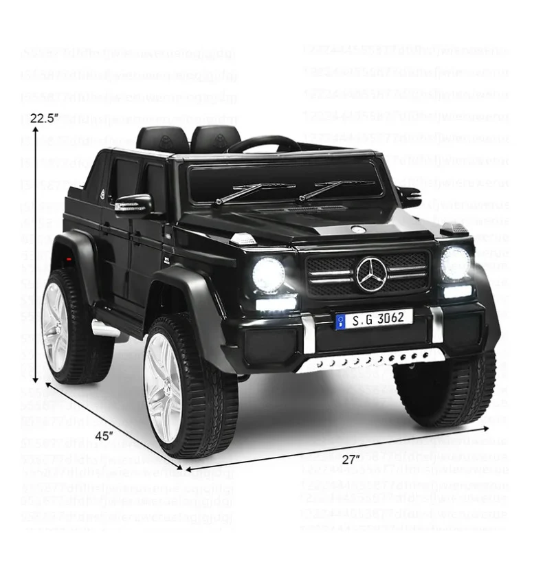 Electric Kids Ride-On RC Motorized Car with Trunk Black - Image 2