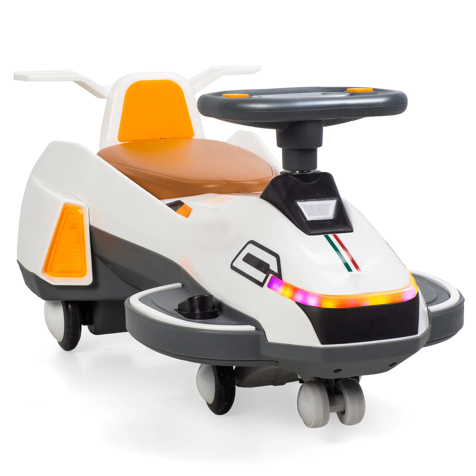 Electric Wiggle Ride-On Car with Swivel Scooter and Twist-Go Swing for Kids - Image 3