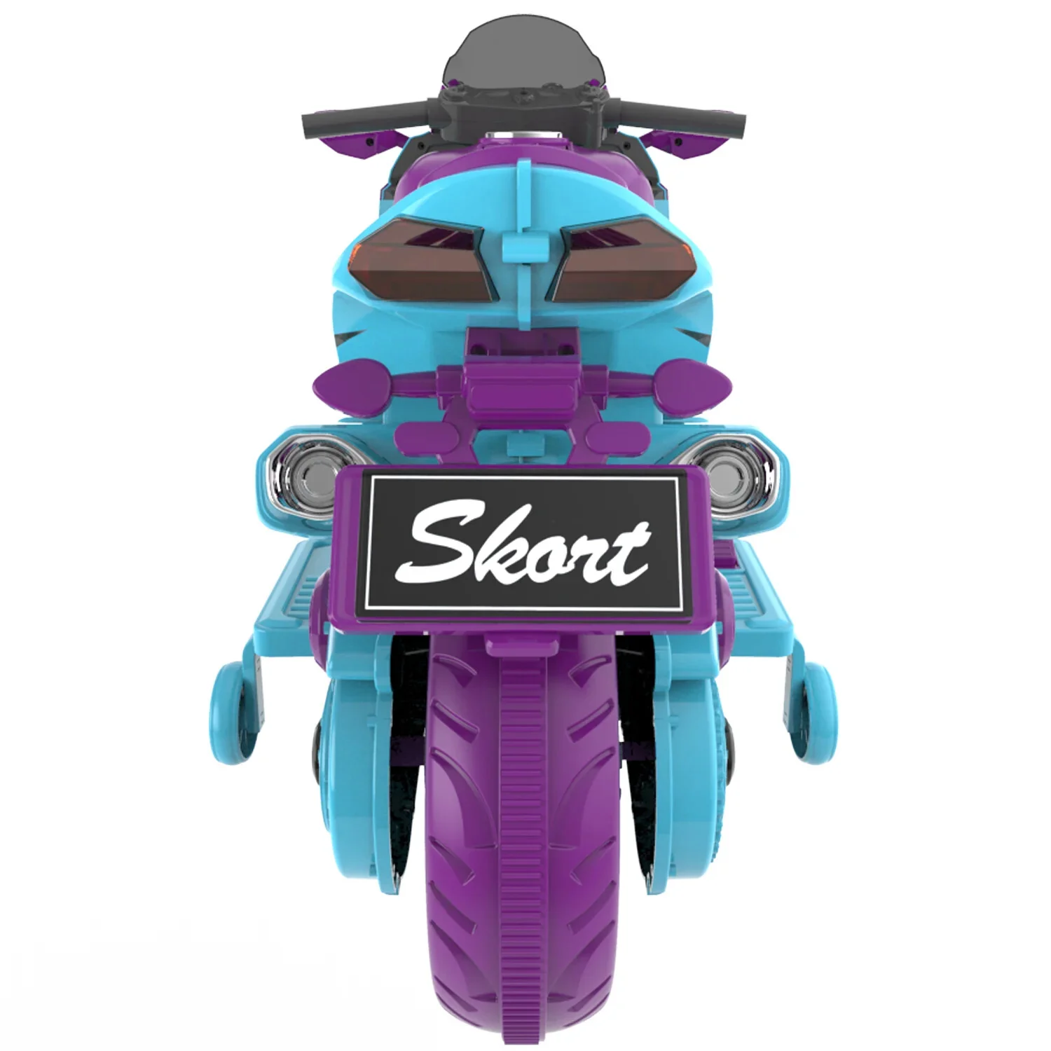 12V Electric Kids Ride-On Dirt Bike with Training Wheels for Boys, Multi-Color - Image 5