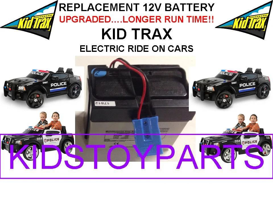 Long-Lasting 12V Blue Battery with Plug for Kids Dodge Charger Trax Ride-On Car