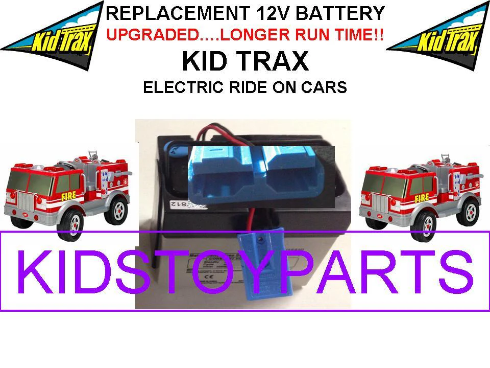 Long-Lasting 12 Volt Rechargeable Blue Battery for Kids Fire Truck Trax