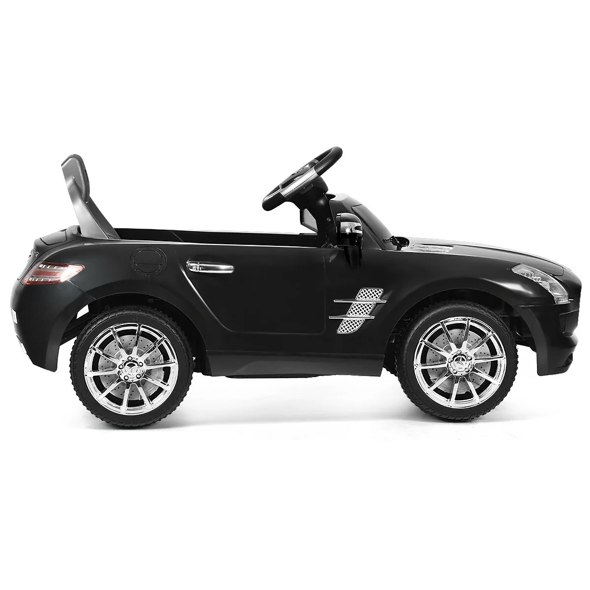 Kids Remote Control Ride-On Car with MP3 Player Black Mercedes-Benz SLS Model - Image 7