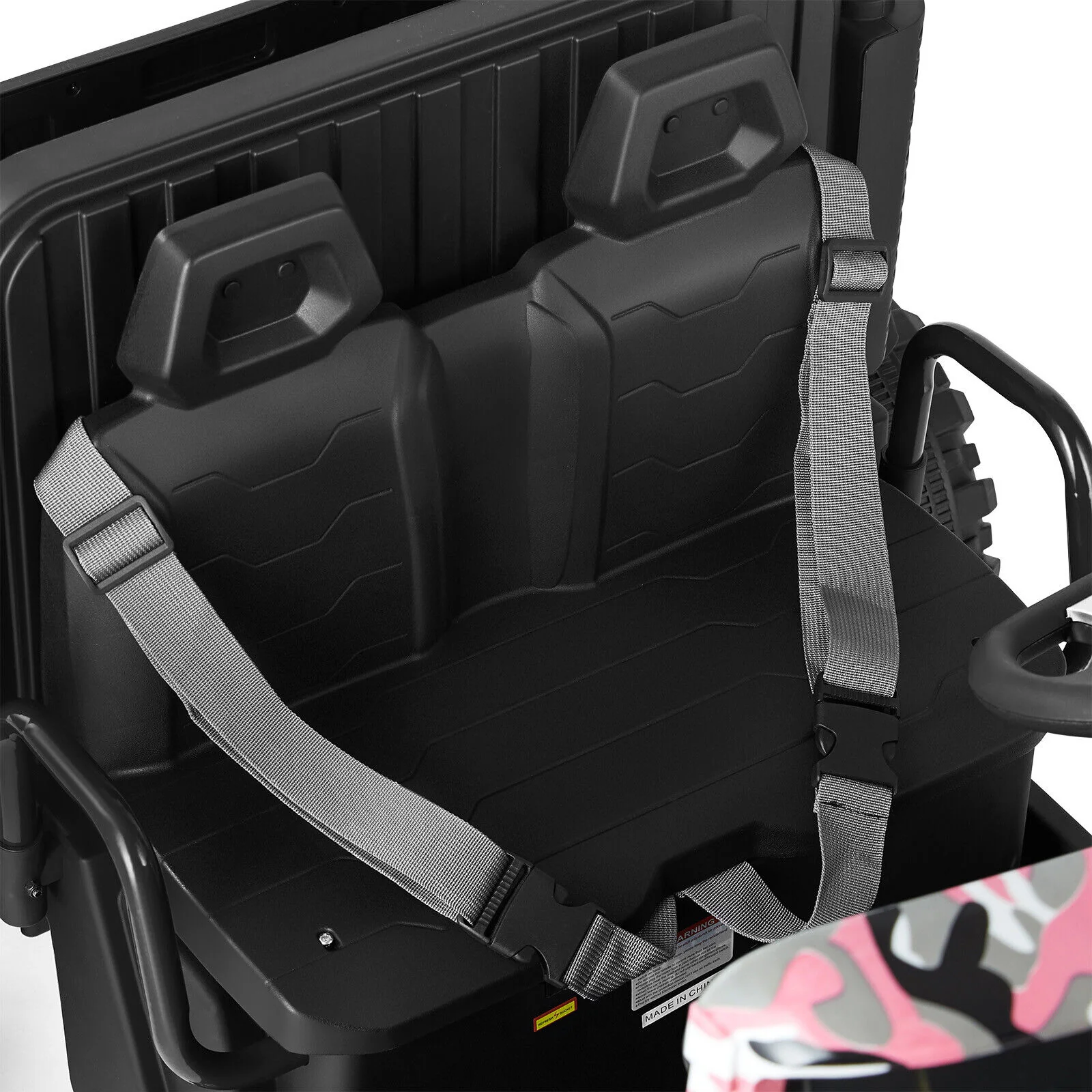 New Pink Camo 24V Battery Kids Ride On Truck with Trailer and Remote Control - Image 12