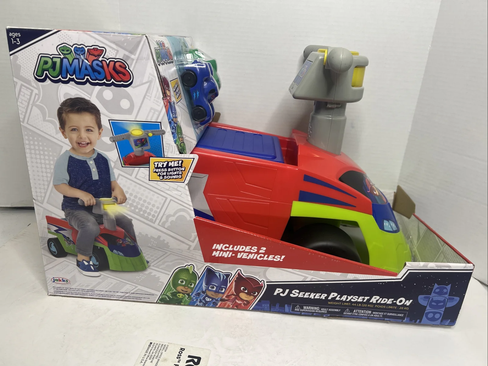 PJ Masks Seeker Ride-On with 2 Mini Vehicles and Sound Effects for Ages 1-3 - Image 5