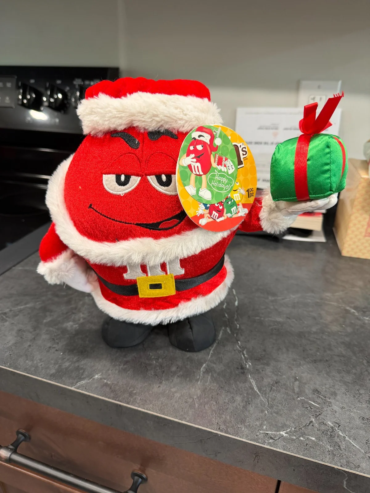 Santa Red M&M's Festive Dancing and Singing Toy - Image 6