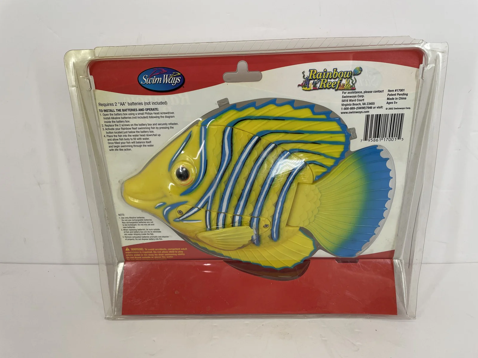 Swim Ways Rainbow Reef Colorful Electronic Angelfish Toy in Yellow and Blue - Image 3