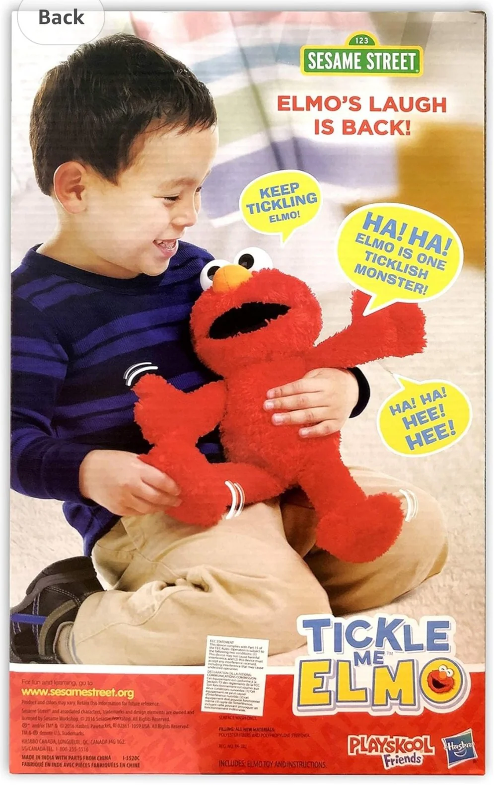Tickle Me Elmo Plush Laughing Toy from Sesame Street by Playskool Friends - Image 3