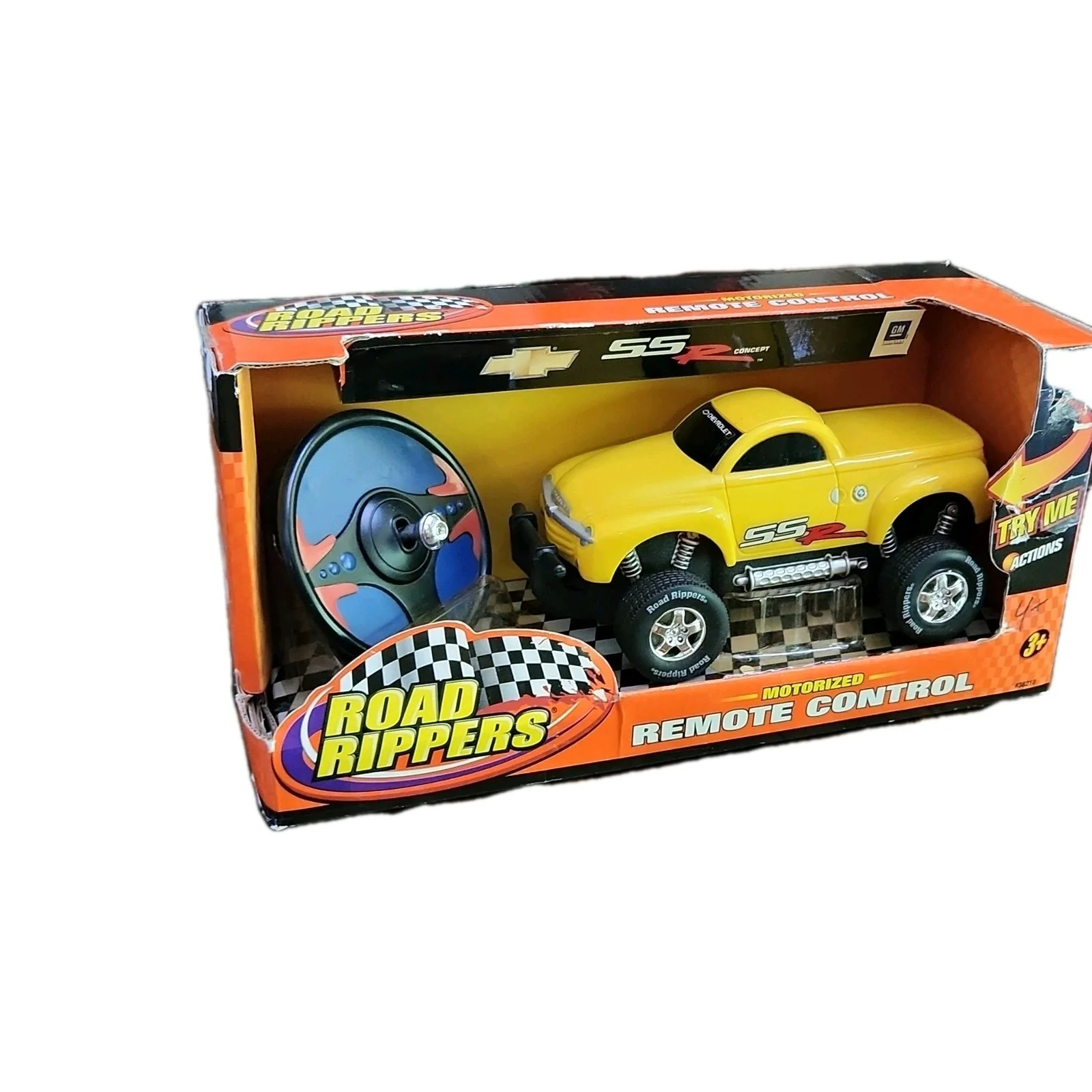 Limited Edition 2005 Road Rippers Chevrolet SSR Yellow Remote Control Car