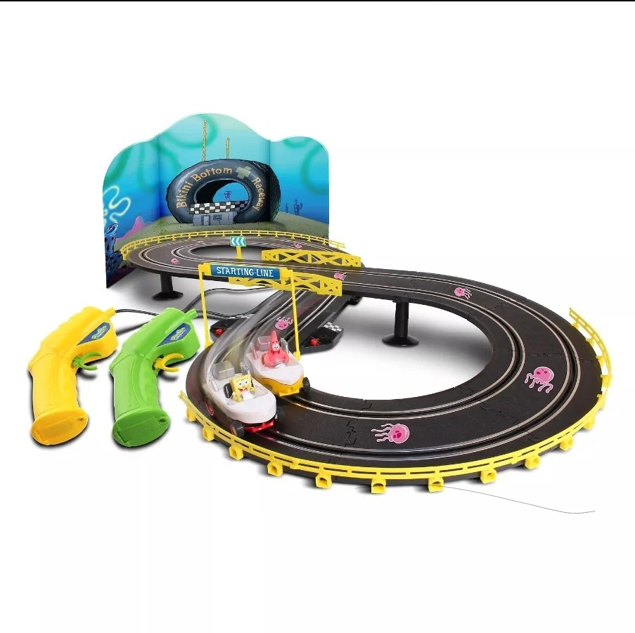 Spongebob and Patrick RC Slot Car Racing Boat Set - Image 2