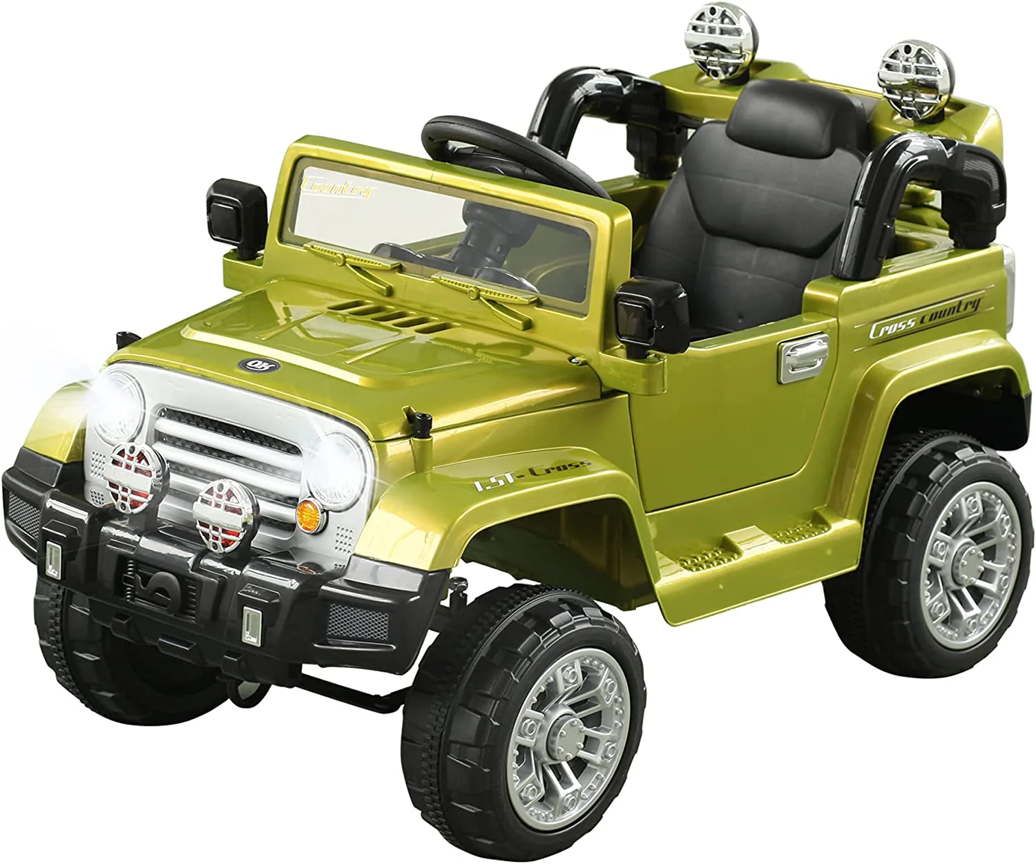 Off-Road Truck Ride-On Car with MP3, Horn, Steering Wheel, and Remote Control for Kids - Image 12