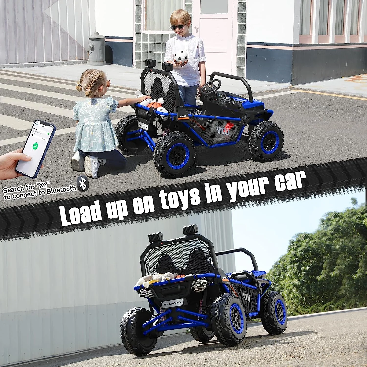 Off-Road UTV Toy for Kids - 2 Seater XL Ride-On Car, 12V Battery Operated Electric Vehicle - Image 7