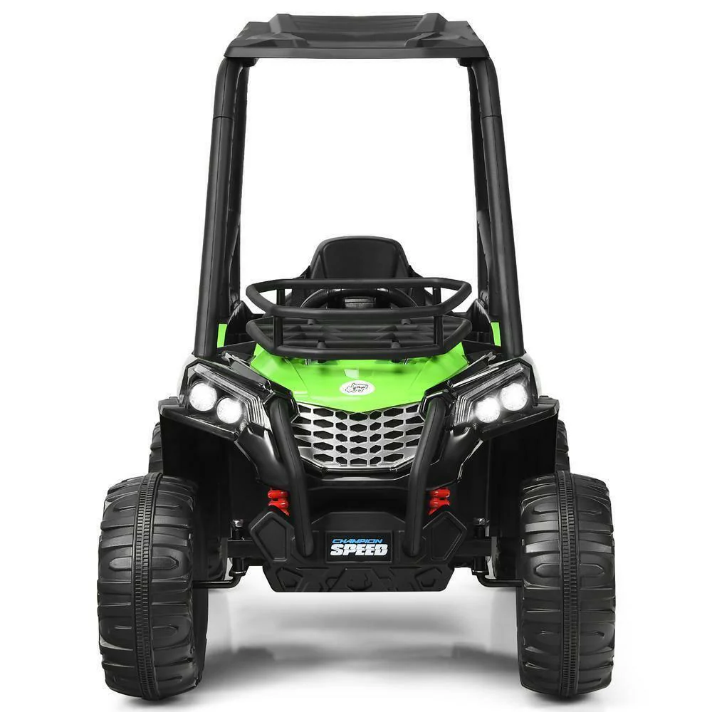 Off Road UTV Truck RC Electric Car for Kids - Ride On Toy with MP3 Player and Light Green Color - 12V - Image 3