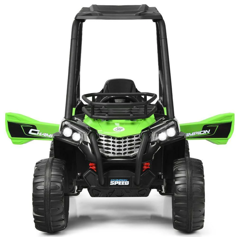 Off Road UTV Truck RC Electric Car for Kids - Ride On Toy with MP3 Player and Light Green Color - 12V - Image 4