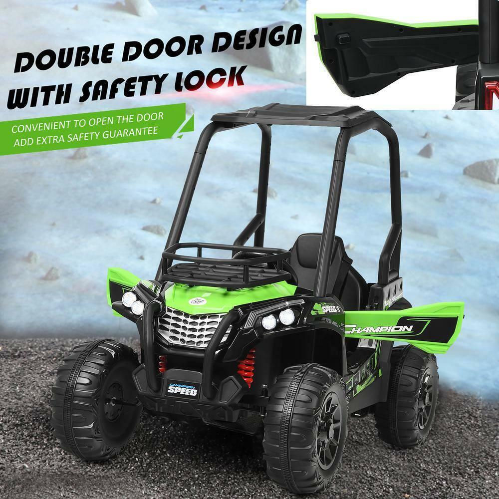 Off Road UTV Truck RC Electric Car for Kids - Ride On Toy with MP3 Player and Light Green Color - 12V - Image 6