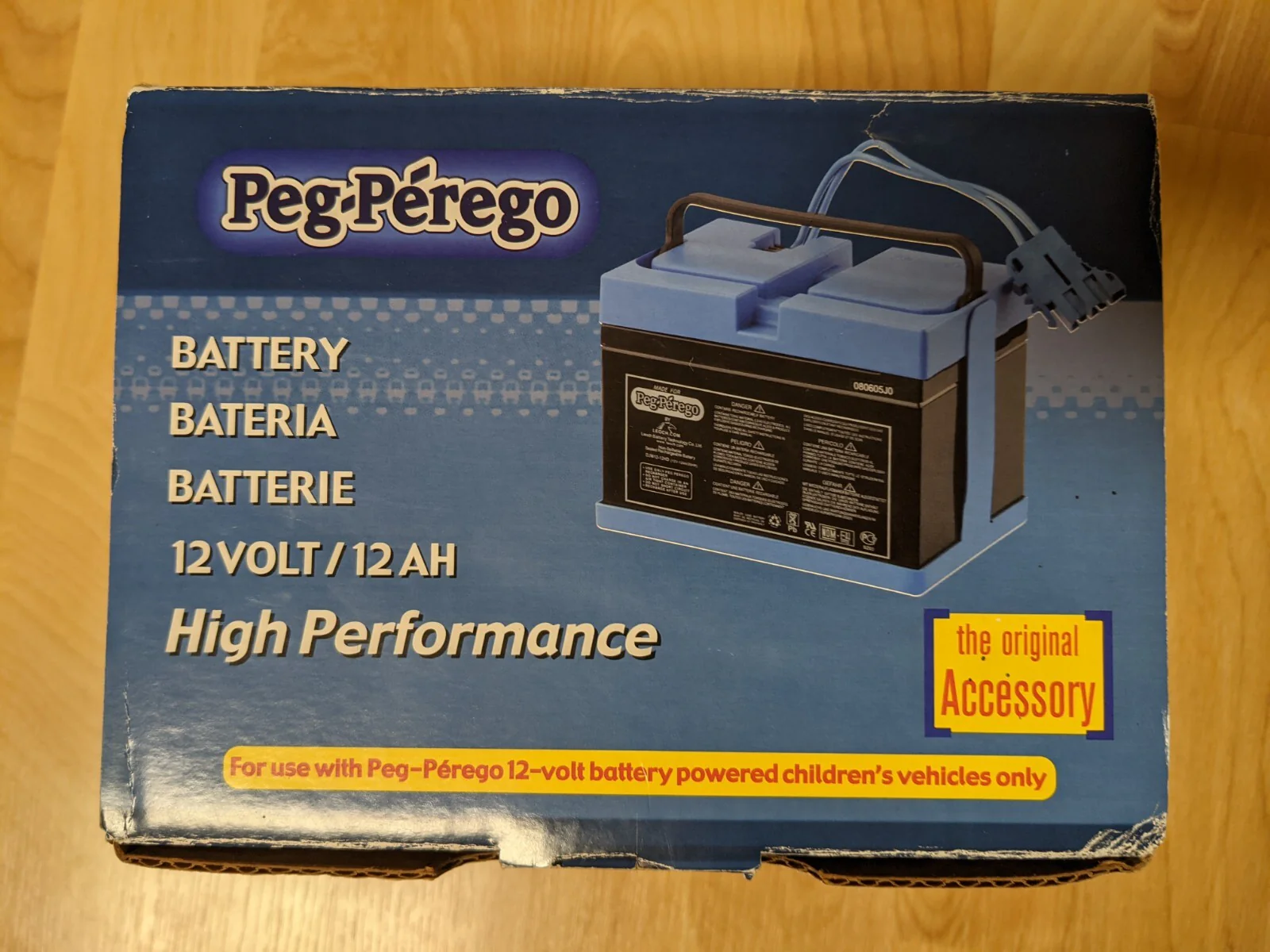 Peg Perego 12V 12Ah High Performance Original Replacement Battery - Image 2