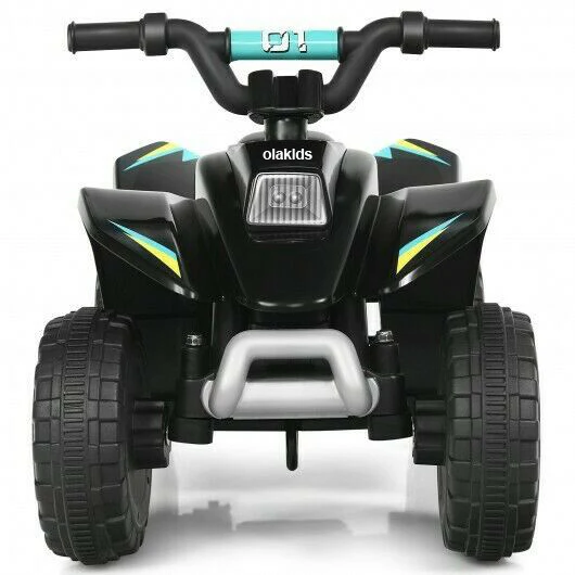 6V Electric Ride-On Toy for Toddlers and Kids in Black - Image 2