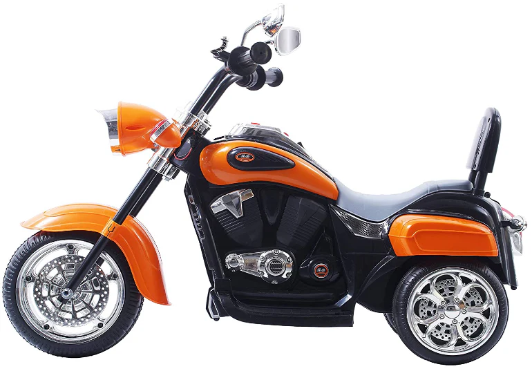 Orange 1-3 Year Old Kids' Motorcycle with Wheels - Image 3