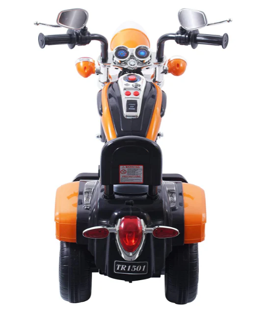 Orange 1-3 Year Old Kids' Motorcycle with Wheels - Image 7