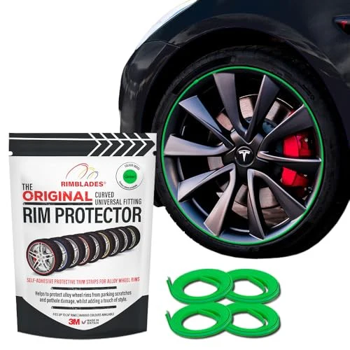 Green Alloy Wheel Rim Protectors for Up to 24×4 Inch Wheels - Image 2