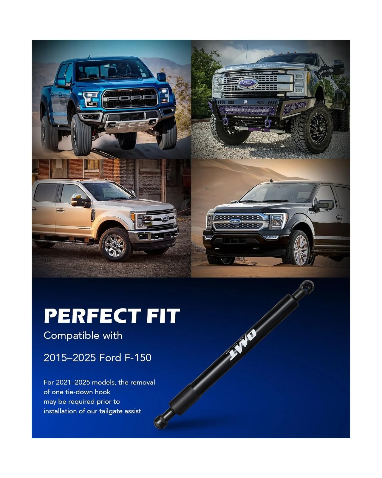 Motor Tech Compatible Tailgate Assist Accessories for 2015-2023 F150 Trucks - Image 3
