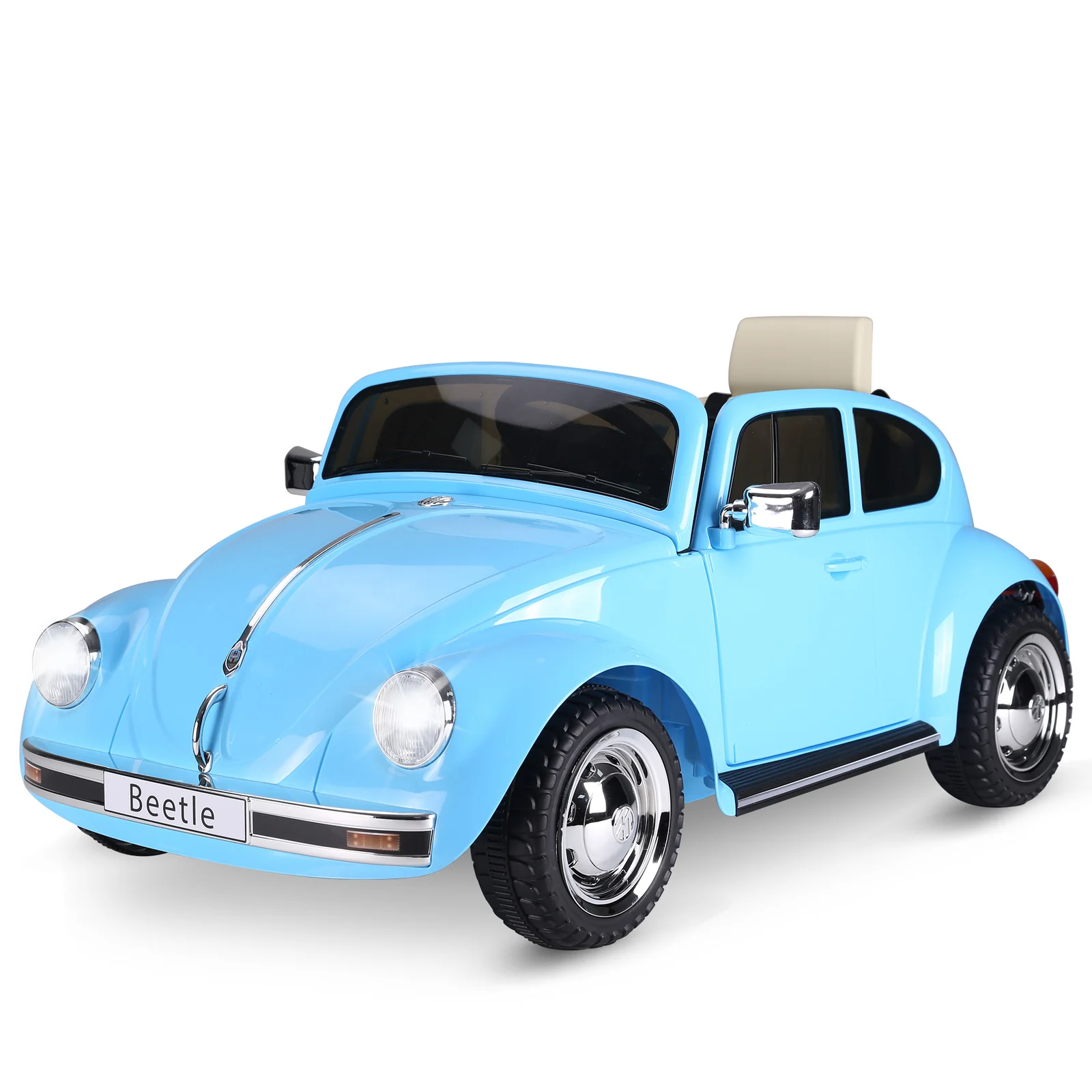 Kids Volkswagen Beetle Ride-On Car Toy with Extra Wide Tires for Outdoor Use - Image 11