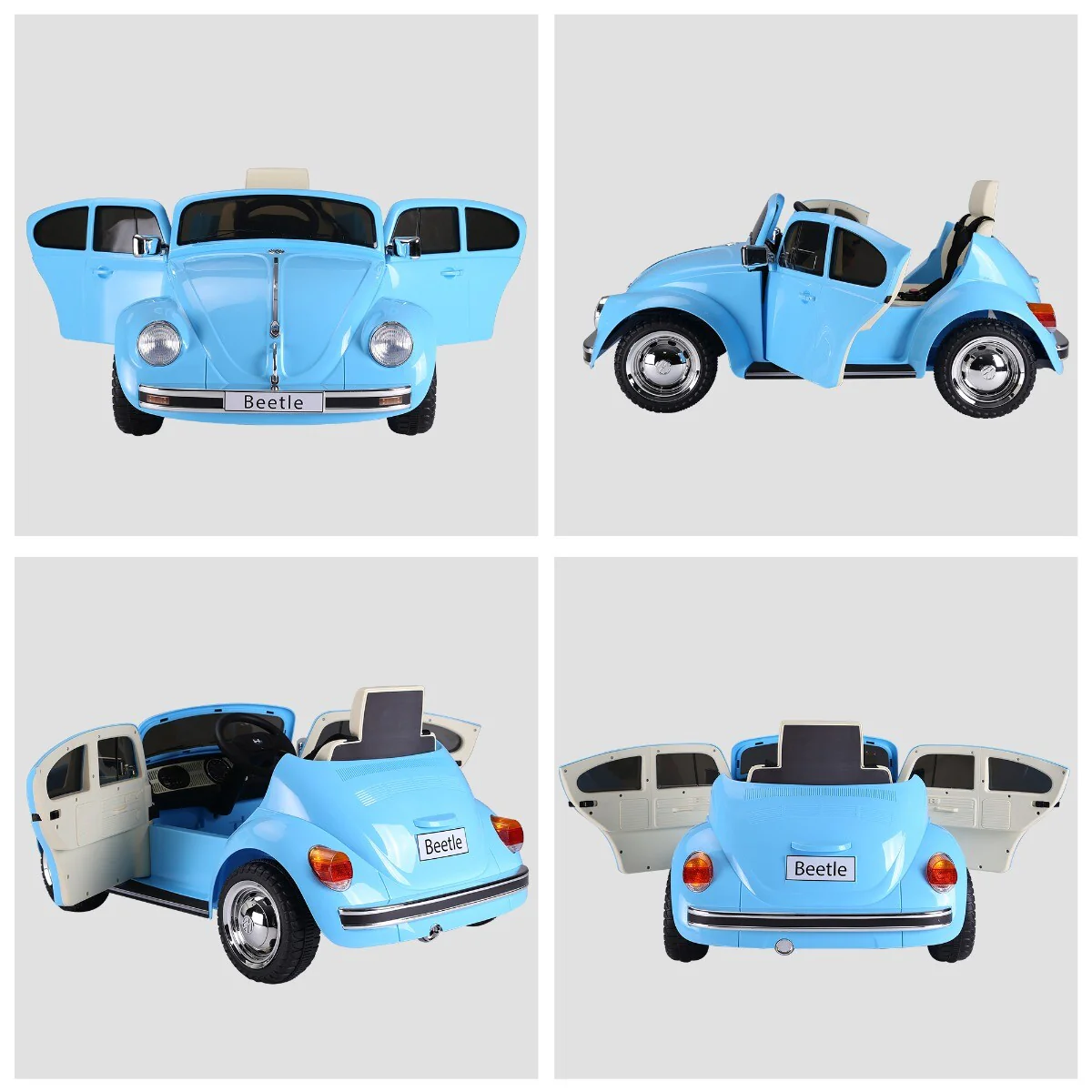 Kids Volkswagen Beetle Ride-On Car Toy with Extra Wide Tires for Outdoor Use - Image 9