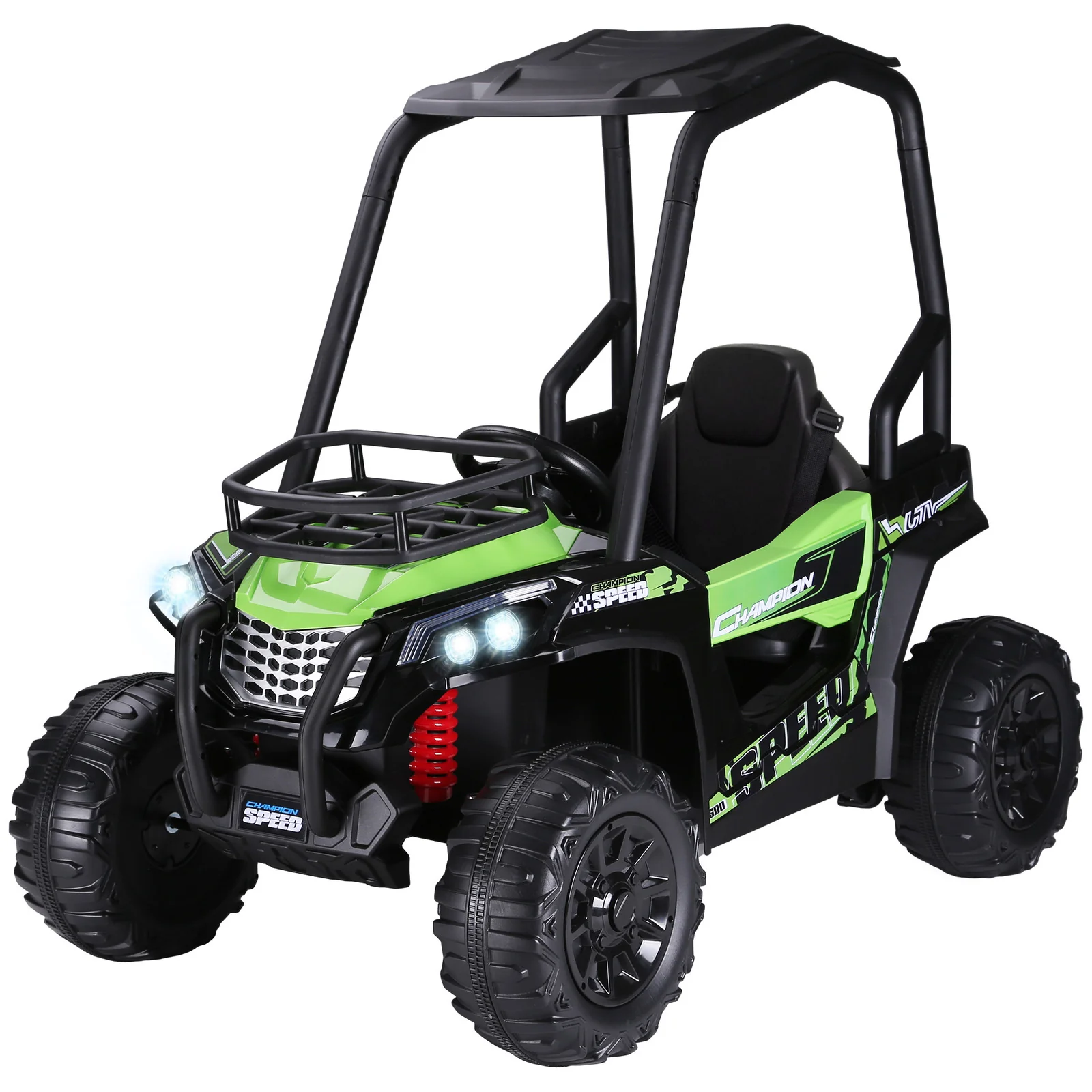Children's Outdoor Electric ATV Car with Real Suspension and Remote Control Green - Image 4