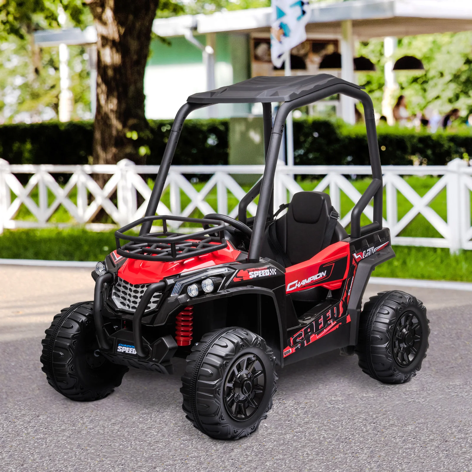 Children’s Outdoor Electric ATV Car with Real Suspension and Remote Control, Red - Image 9