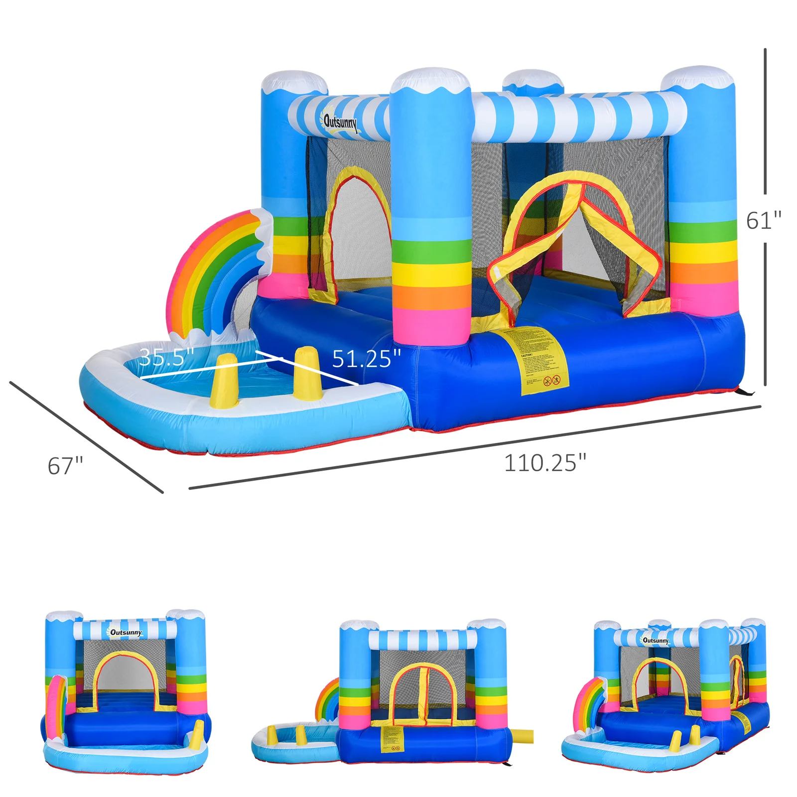 Inflatable 2-in-1 Indoor Bounce House and Jumping Castle for Kids - Image 7