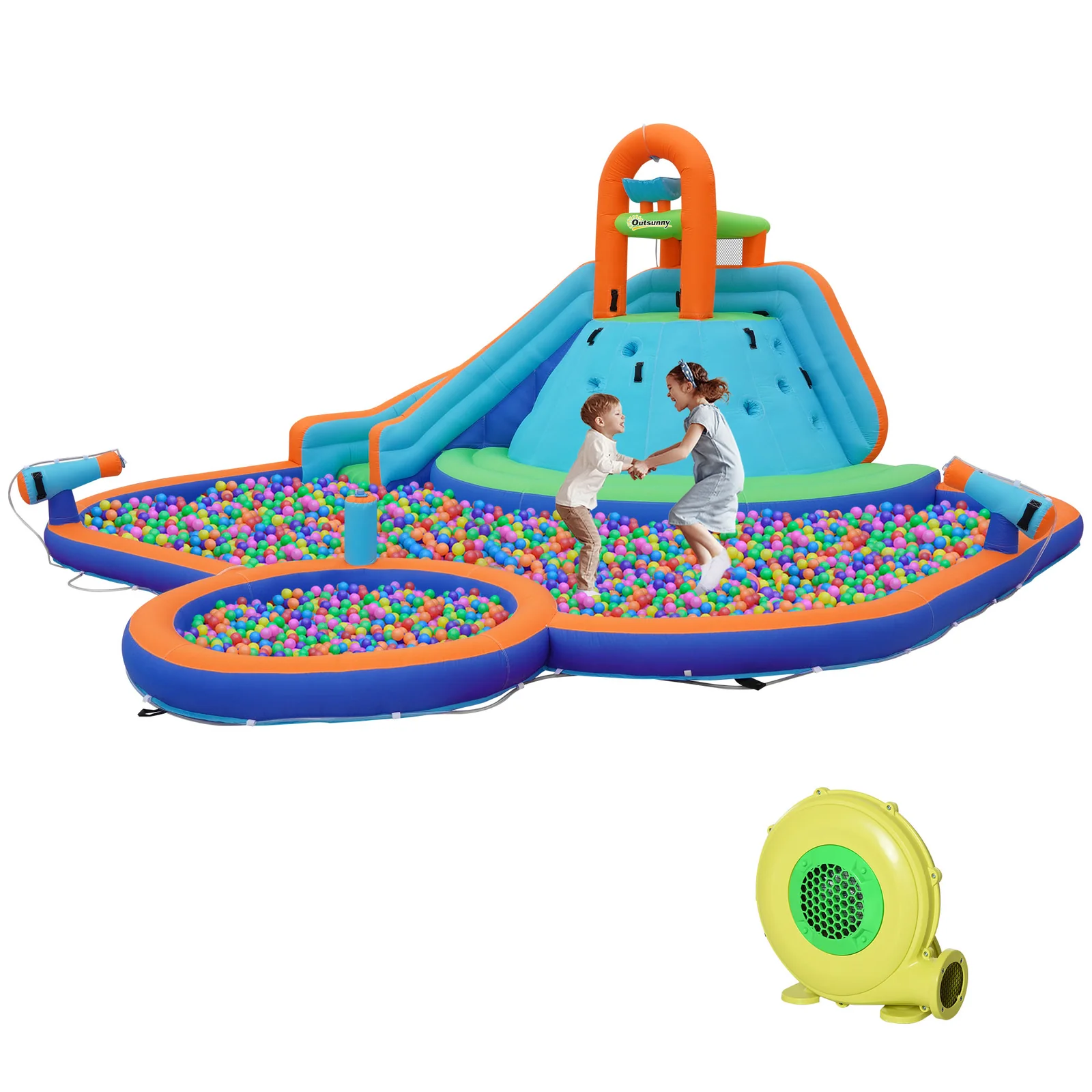 Kids 4-in-1 Inflatable Water Slide and Bounce House Play Park - Image 10