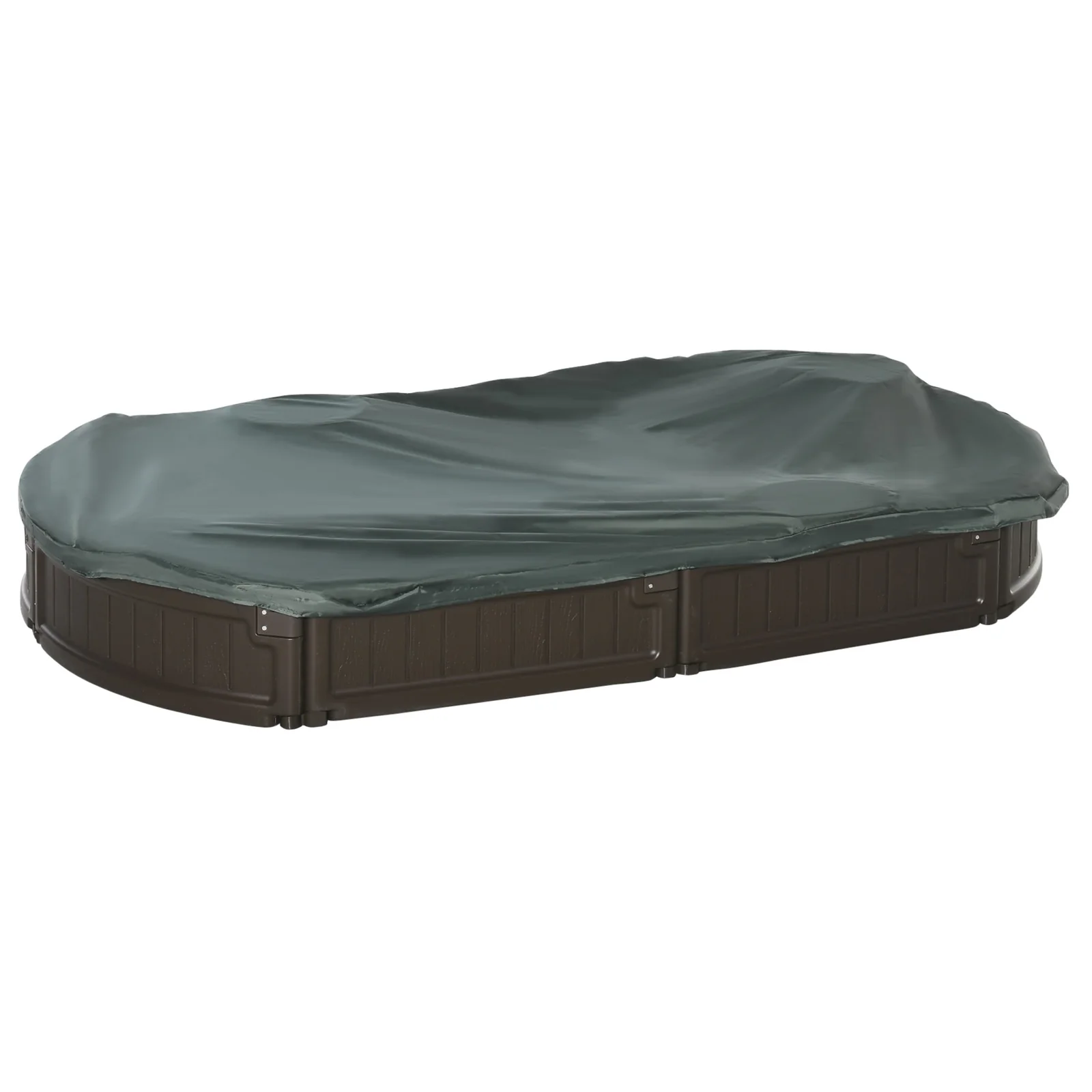 Children's Outdoor Sandbox with Cover for Garden Bed, Easy Assembly - Image 3