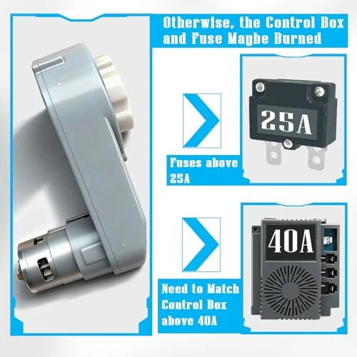 24Volt RS775 High-Speed Motor Gearbox Set for Power Wheels Upgrade, 2-Pack - Image 3