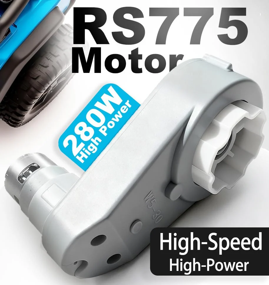 24Volt RS775 High-Speed Motor Gearbox Set for Power Wheels Upgrade, 2-Pack - Image 4