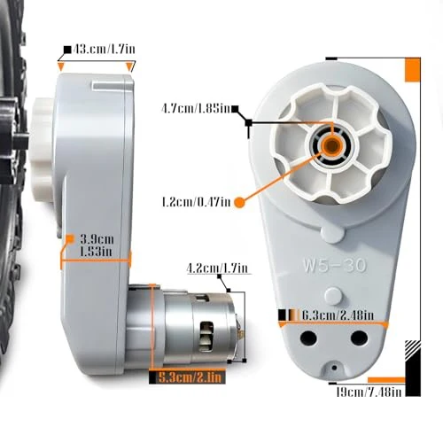 24Volt RS775 High-Speed Motor Gearbox Set for Power Wheels Upgrade, 2-Pack - Image 7