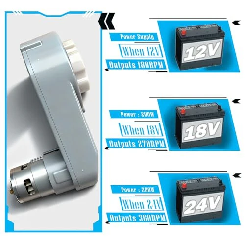 24Volt RS775 High-Speed Motor Gearbox Set for Power Wheels Upgrade, 2-Pack - Image 8
