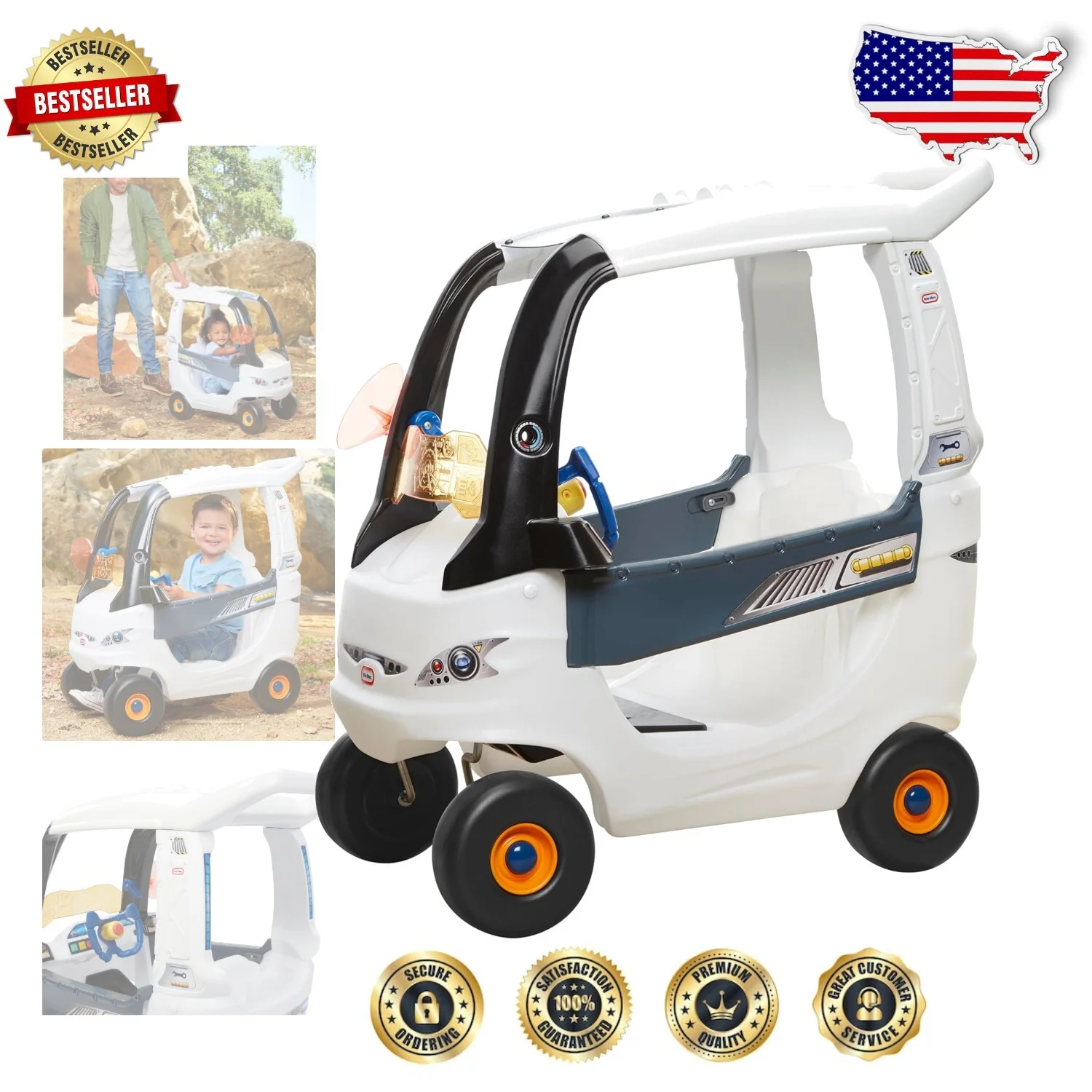 Parent-Controlled Adventure Rover Ride-On Vehicle with FX Sounds for Kids - Image 8